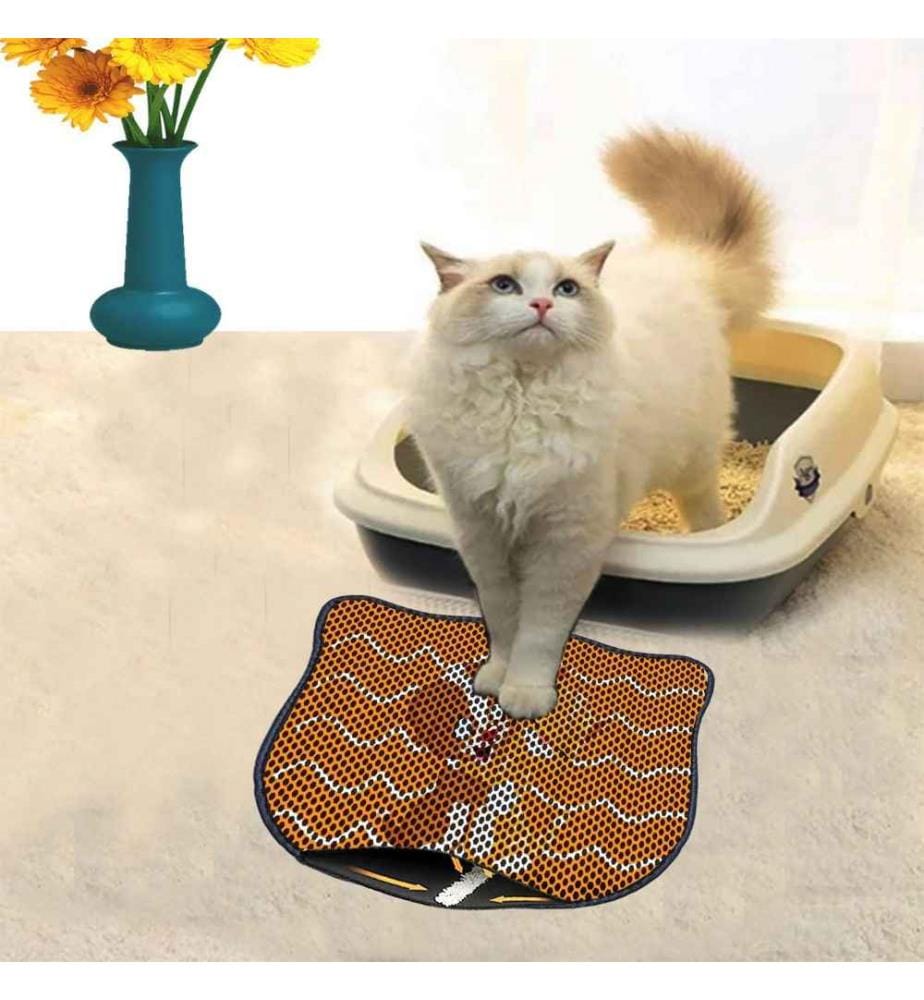 Katzenstreu-Matte, mehrfarbig, 50% Pvc - 50% Polyester