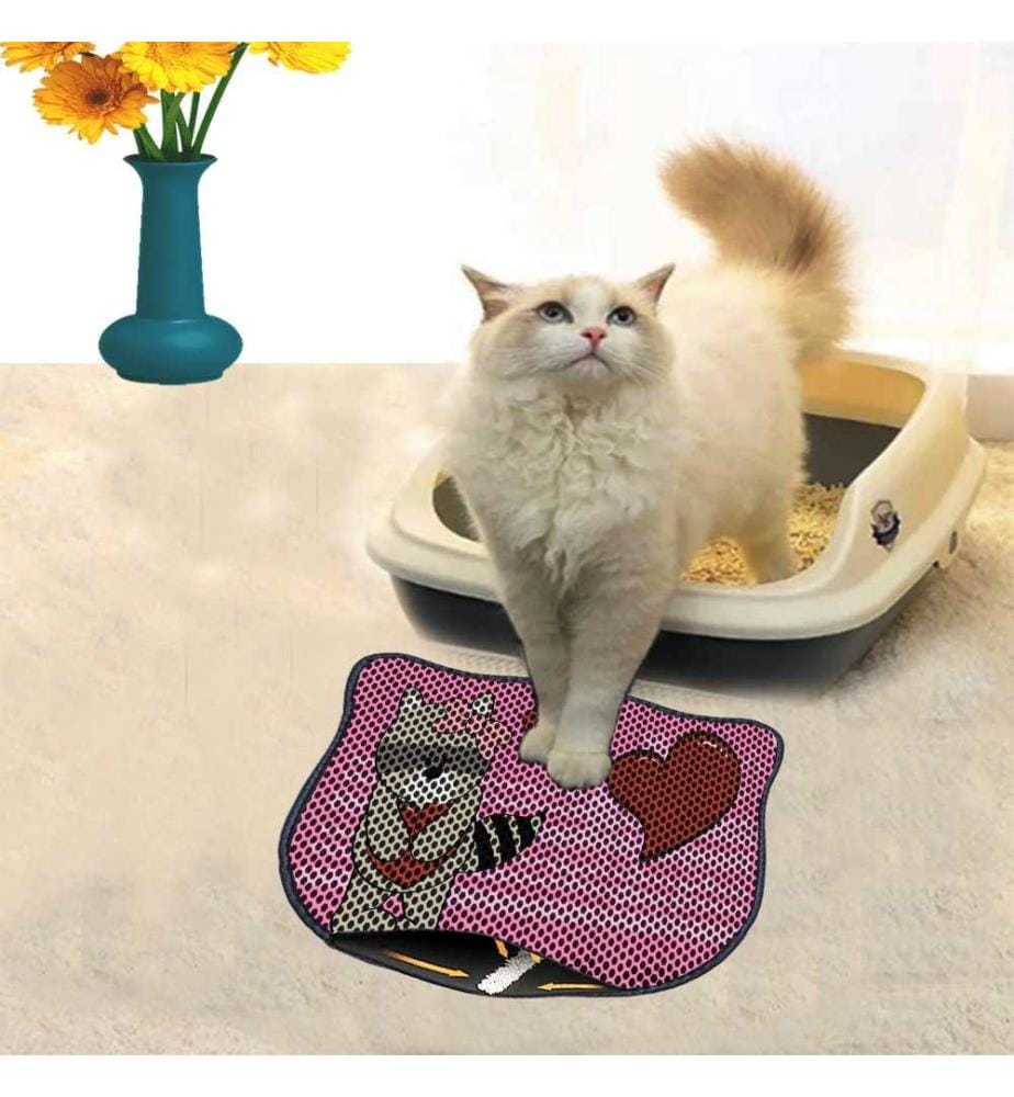 Katzenstreu-Matte, mehrfarbig, 50% Pvc - 50% Polyester