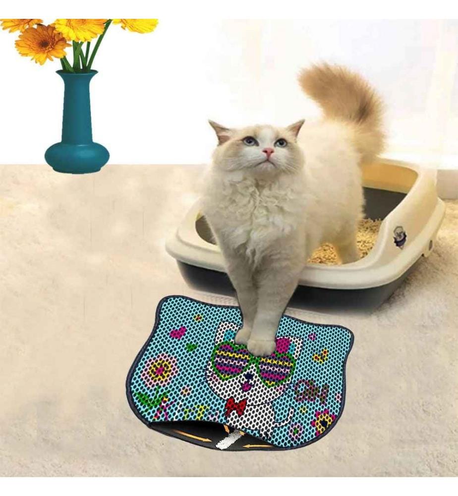 Katzenstreu-Matte, mehrfarbig, 50% Pvc - 50% Polyester