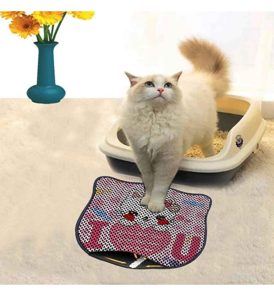 Katzenstreu-Matte, mehrfarbig, 50% Pvc - 50% Polyester
