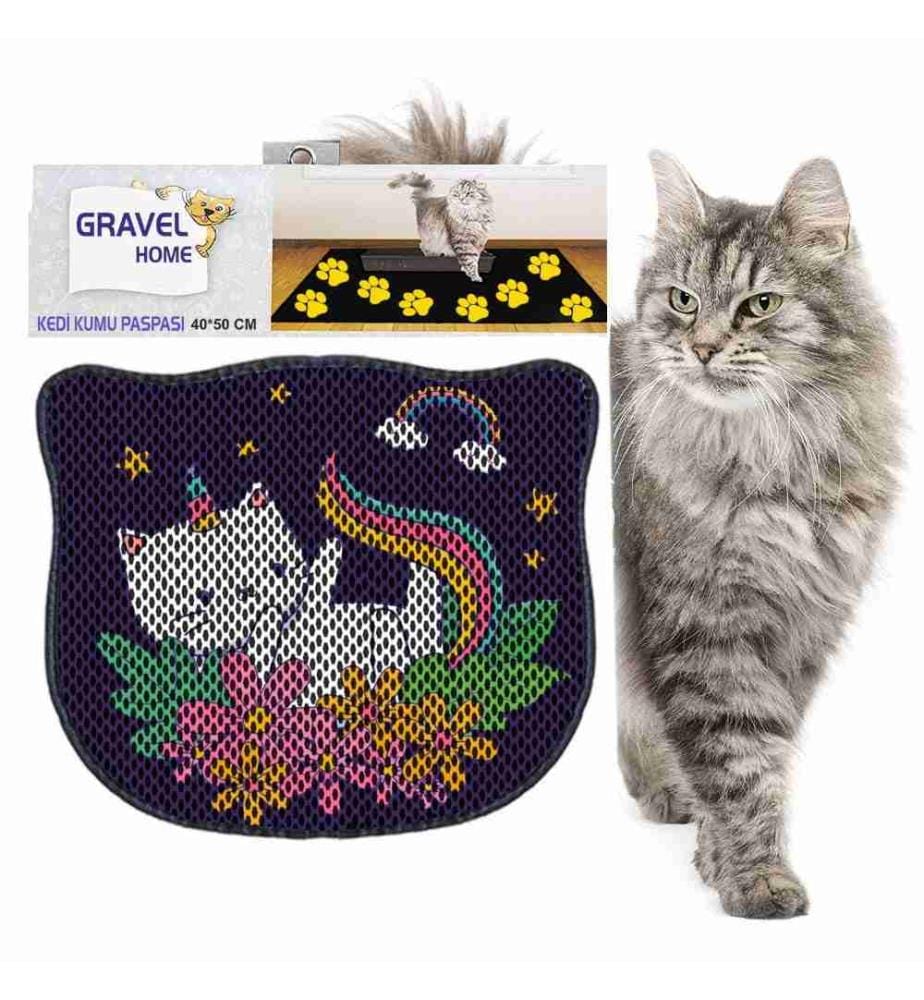 Katzenstreu-Matte, mehrfarbig, 50% Pvc - 50% Polyester