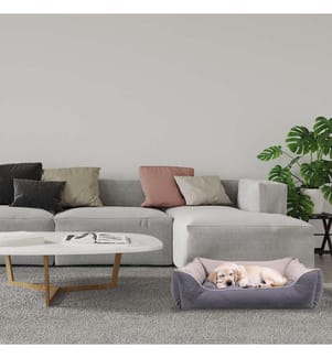 Pet Bed, Grey, Light Grey, 100% ULTRA SOFT FIBER FILL