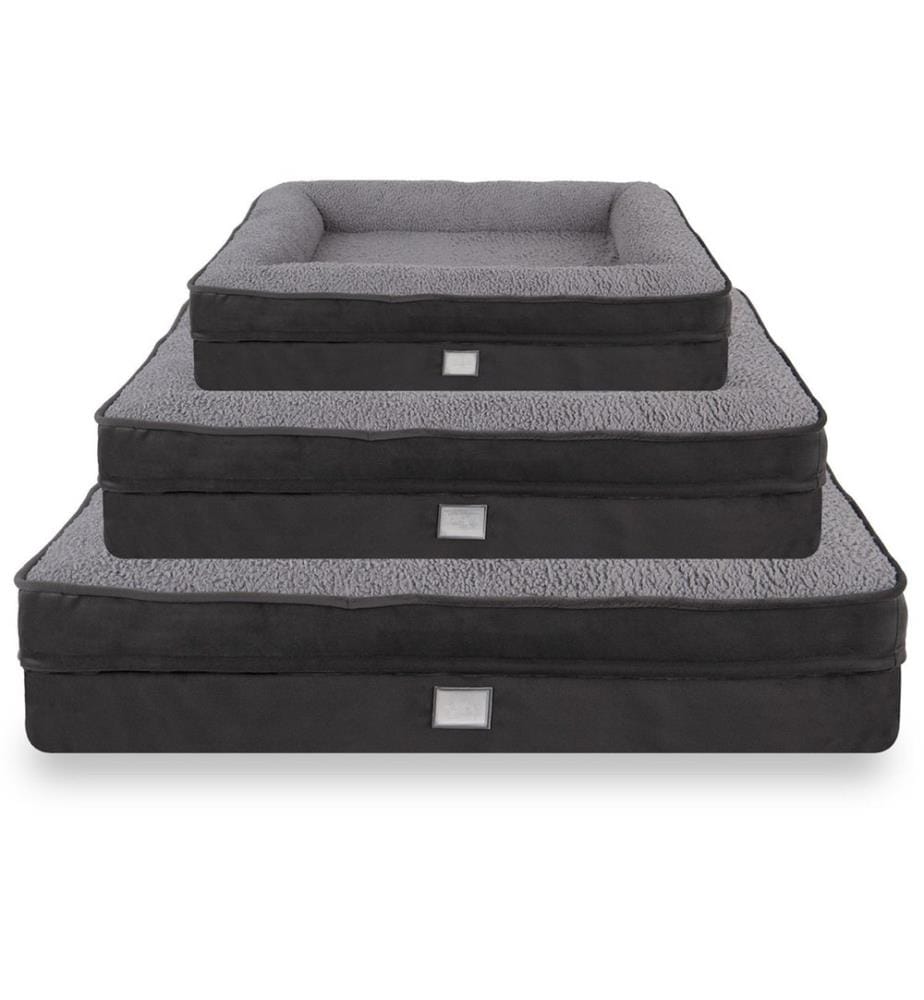 Lit pour animaux, anthracite, gris, MOUSSE À MÉMOIRE DE FORME HAUTE QUALITÉ / MOUSSE ULTRA DOUCE HAUTE DENSITÉ