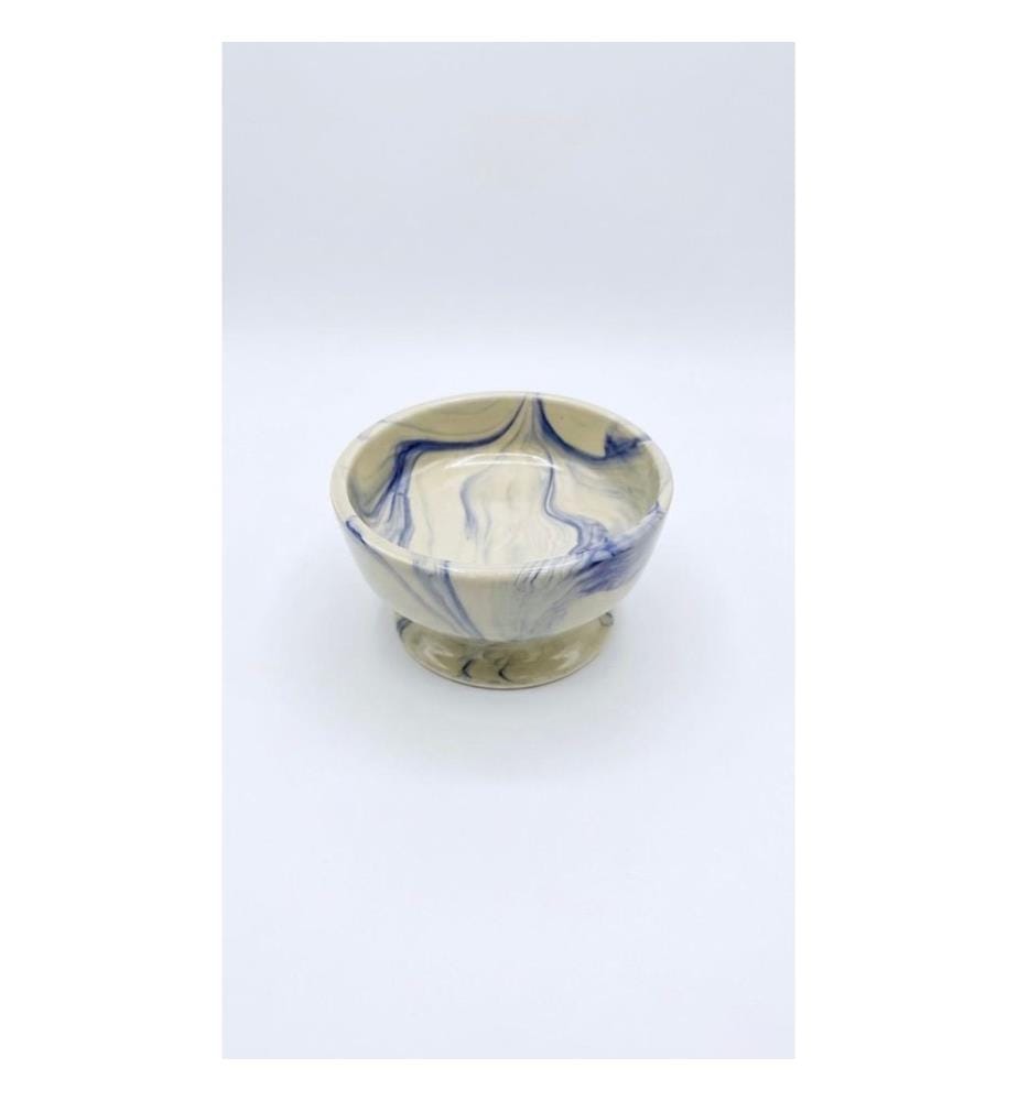 Futternapf für Haustiere, 100 % Keramik, Blau