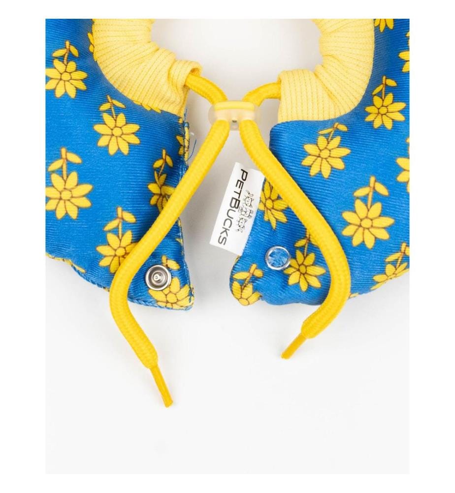 Collier donut pour animaux de compagnie, 100 % polyester, bleu