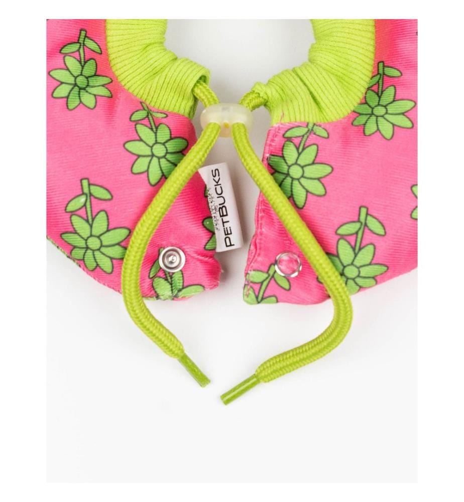 Collier donut pour animaux de compagnie, 100 % polyester, rose
