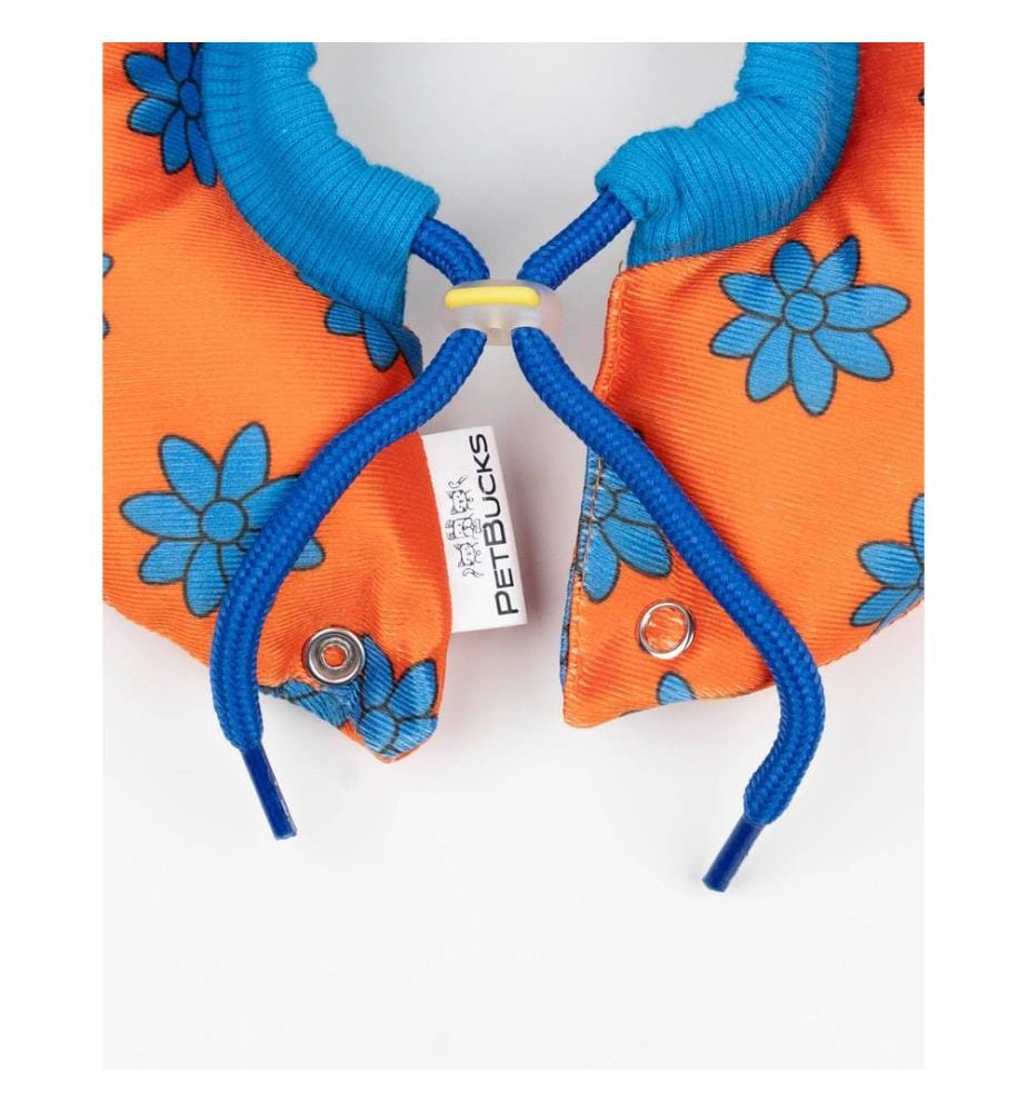 Collier donut pour animaux de compagnie, 100 % polyester, orange