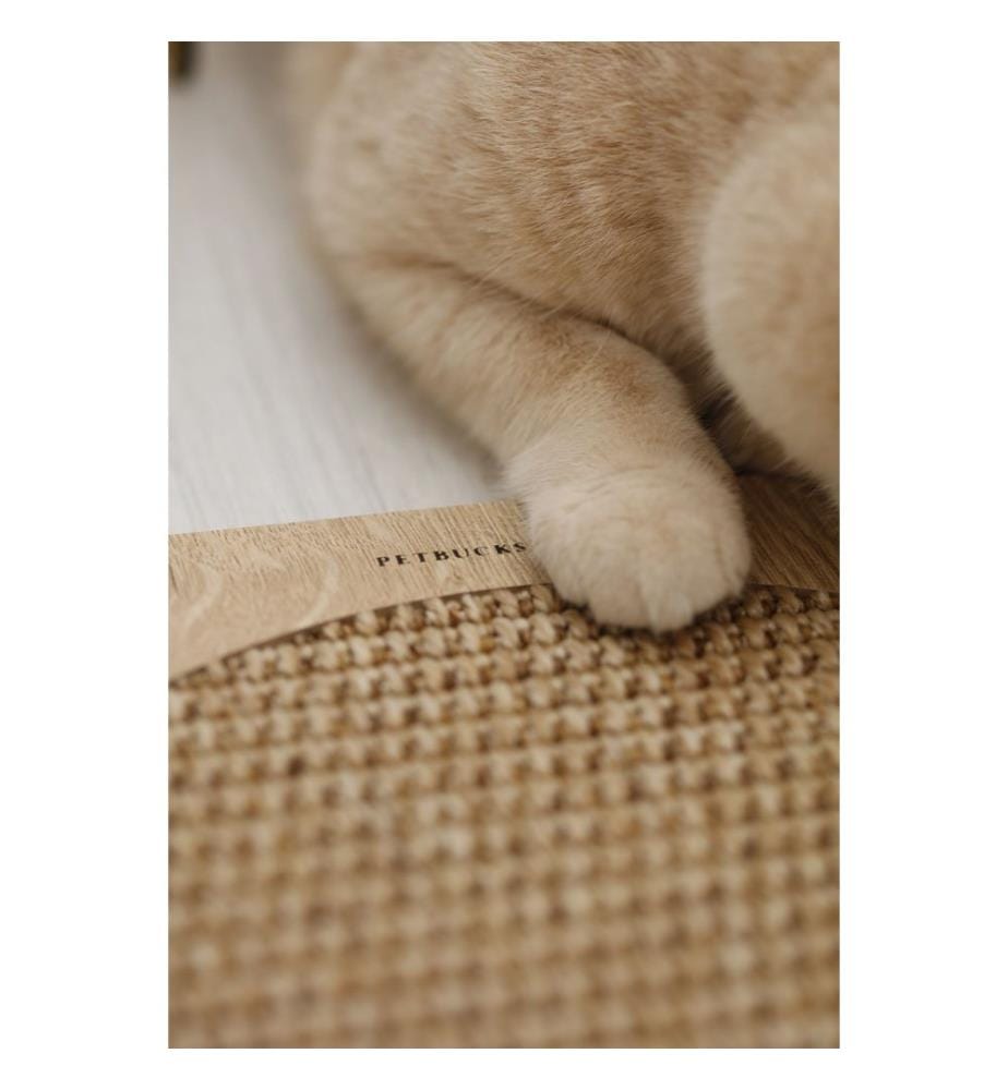 Tapis à griffer pour chat, 100 % MDF, beige
