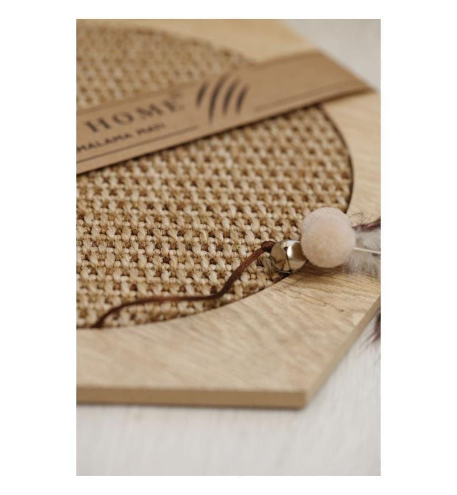 Tapis à griffer pour chat, 100 % MDF, beige