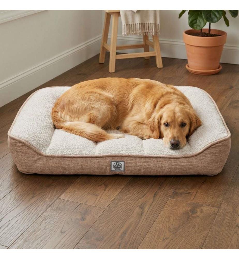 Panier pour animaux, 100 % polyester, marron