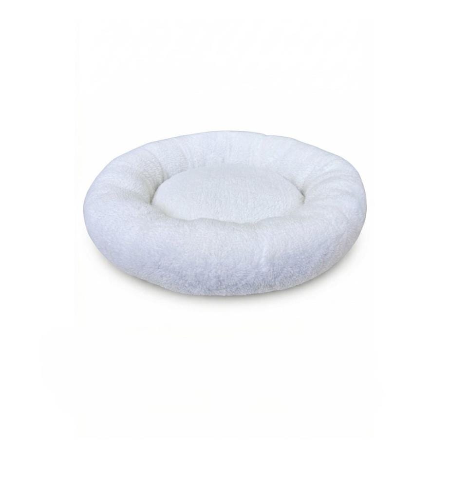 Panier pour animaux, 100 % polyester, écru