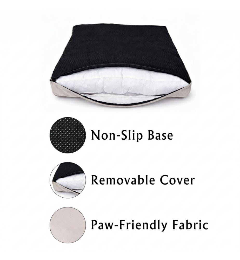 Haustierbett, 100 % Polyester, Creme