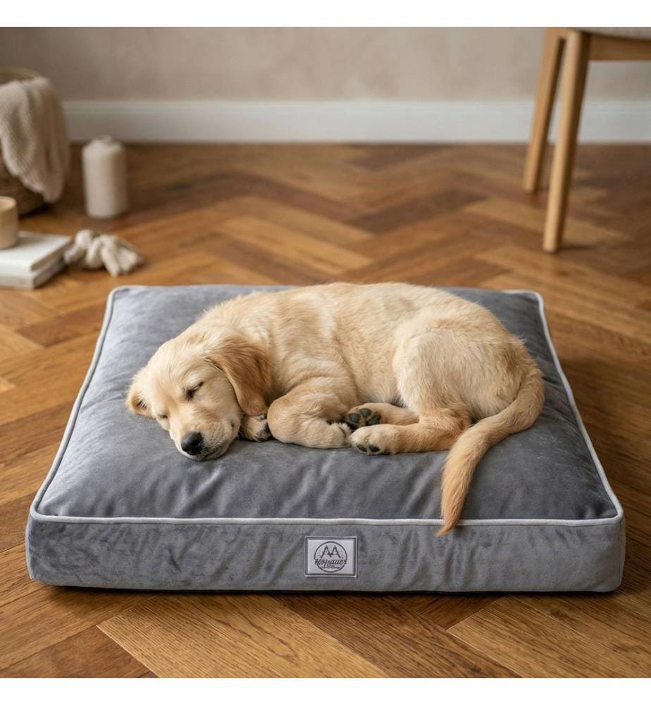Panier pour animaux, 100 % polyester, gris