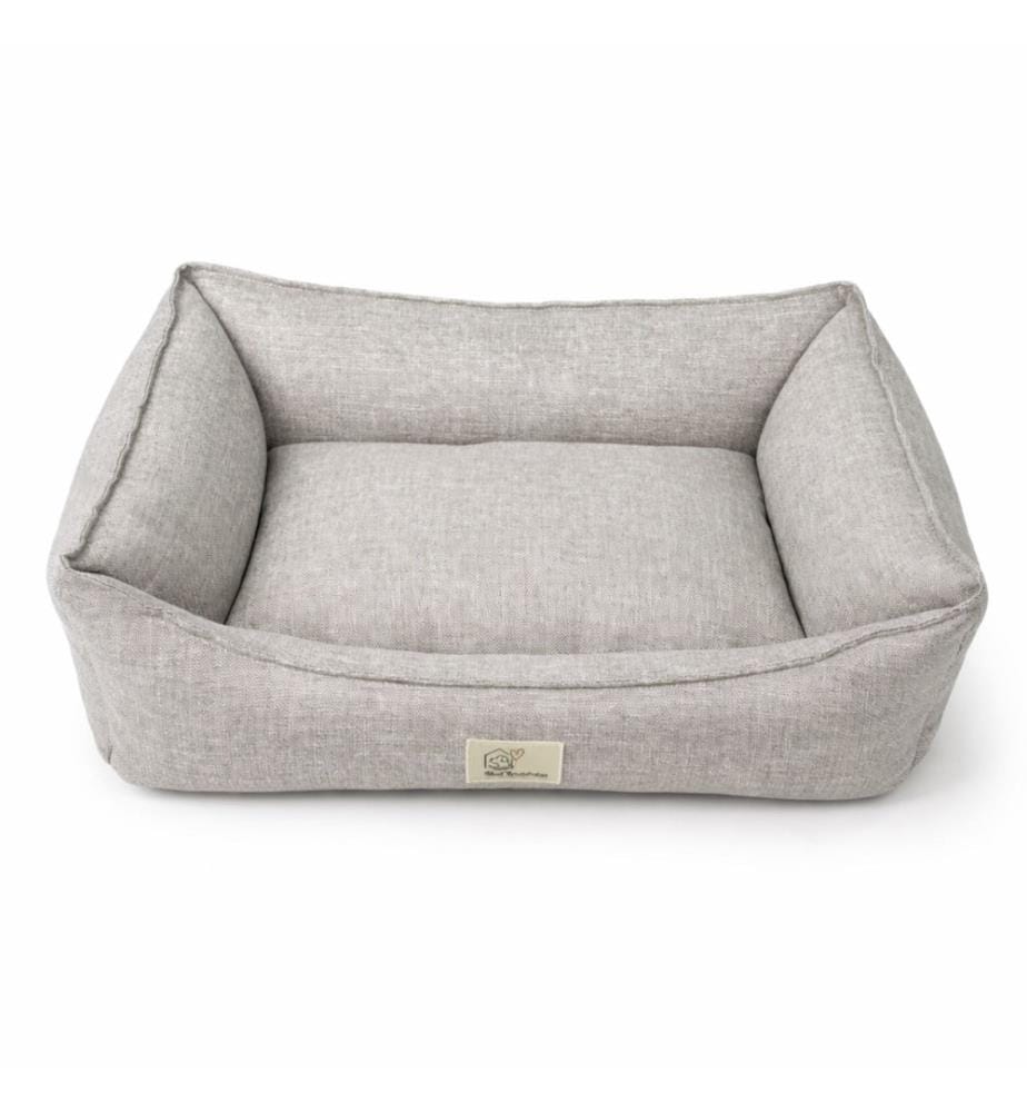 Panier pour animaux, 100 % polyester, crème