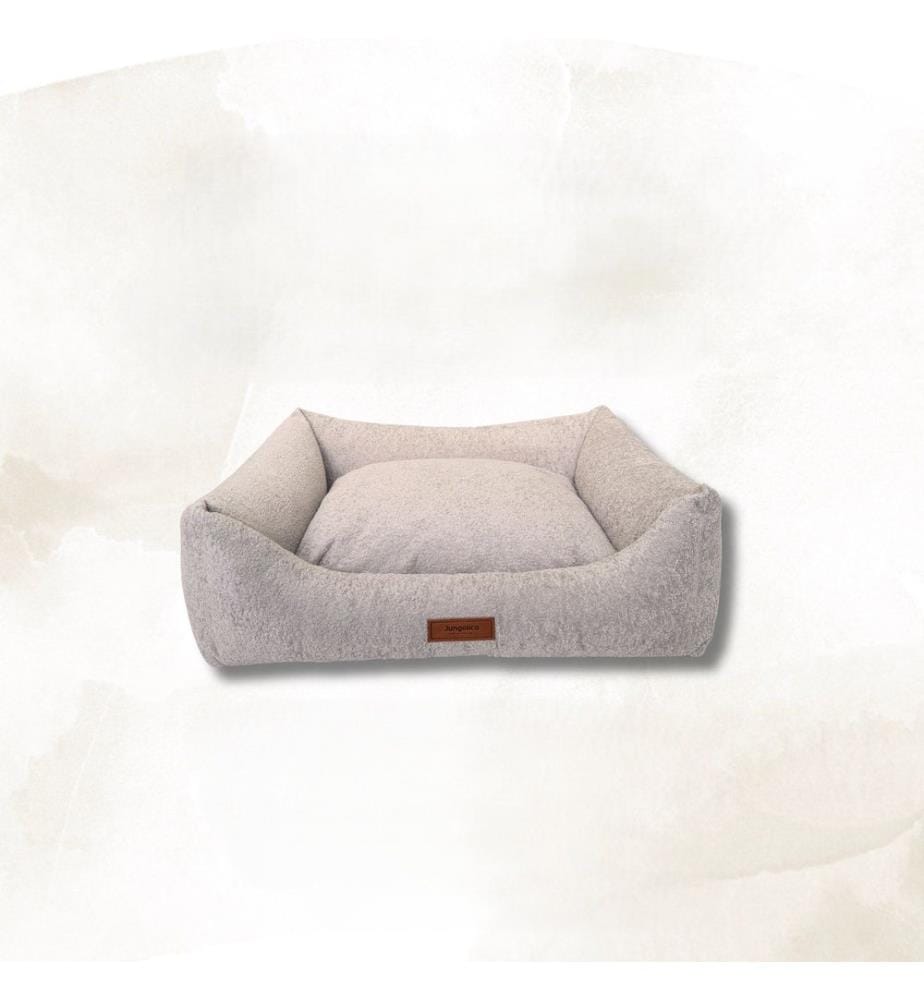 Panier pour animaux, 100 % polyester, crème