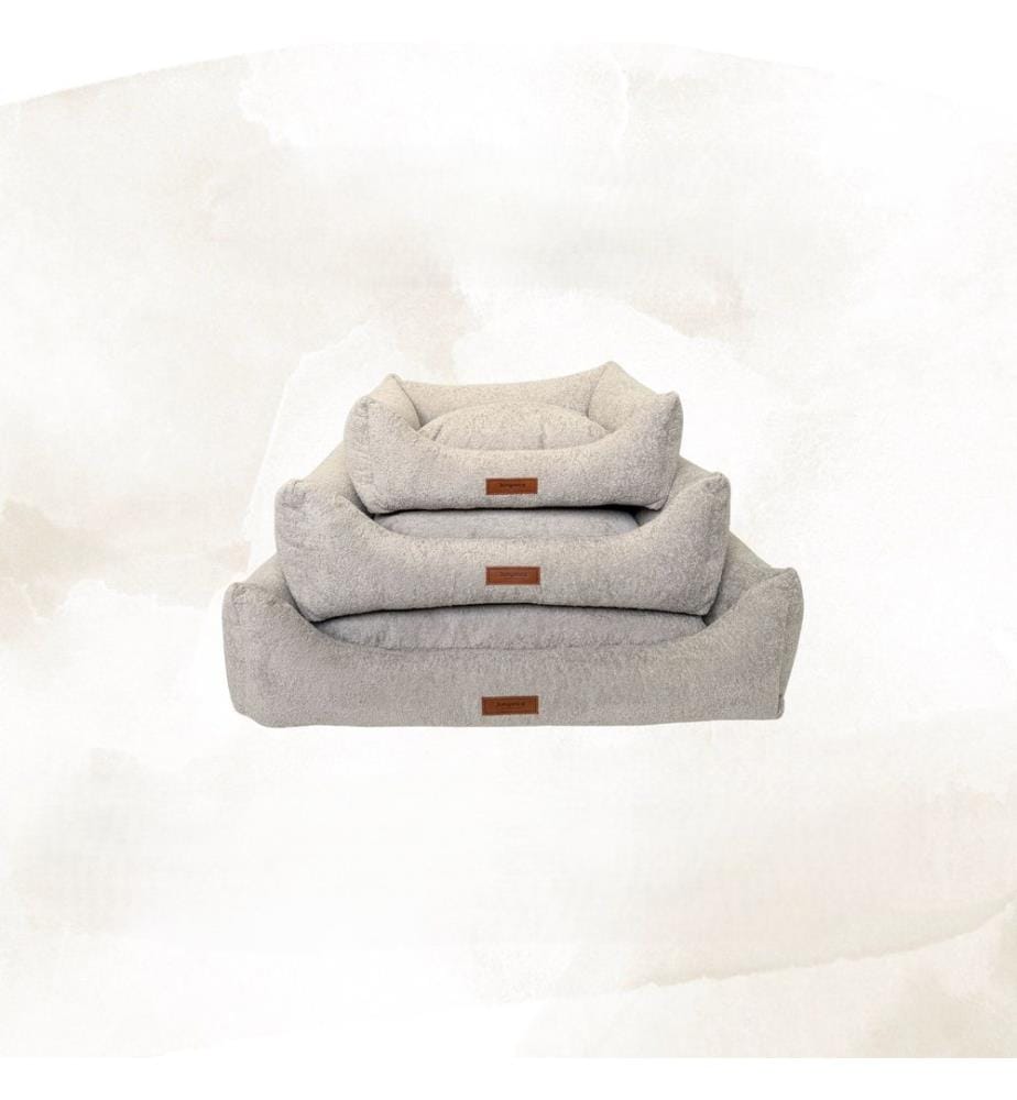 Panier pour animaux, 100 % polyester, crème