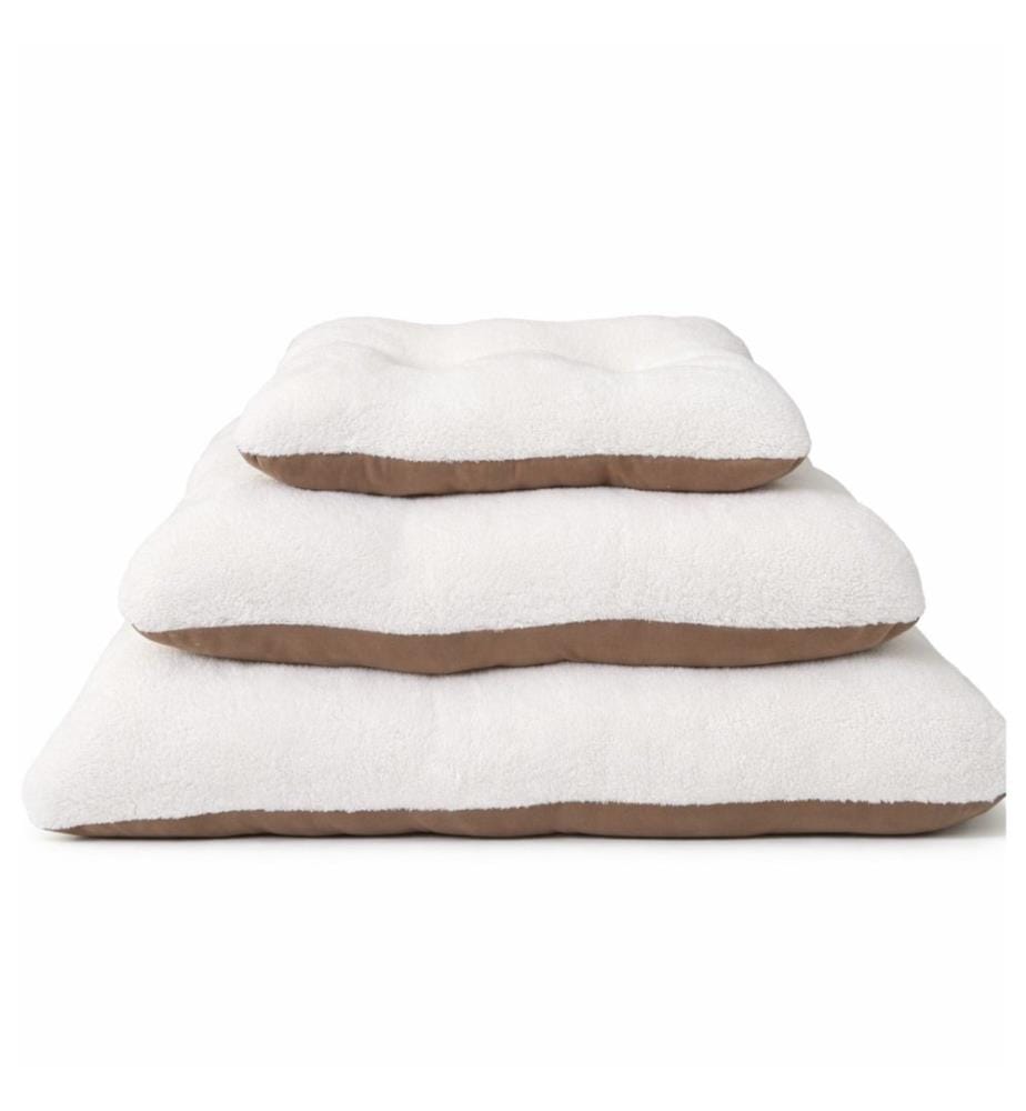 Panier pour animaux, 100 % polyester, marron, écru