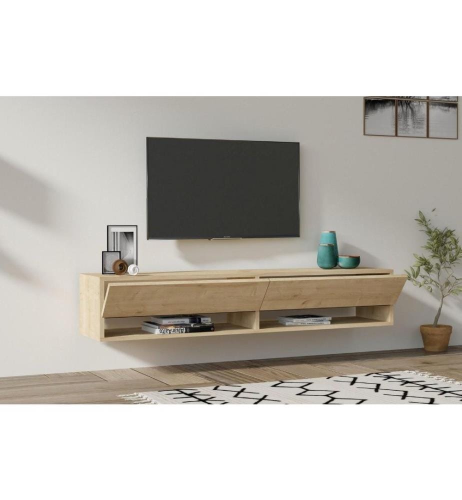 TV-Element, Eiche Saphir, melaminbeschichtete Spanplatte