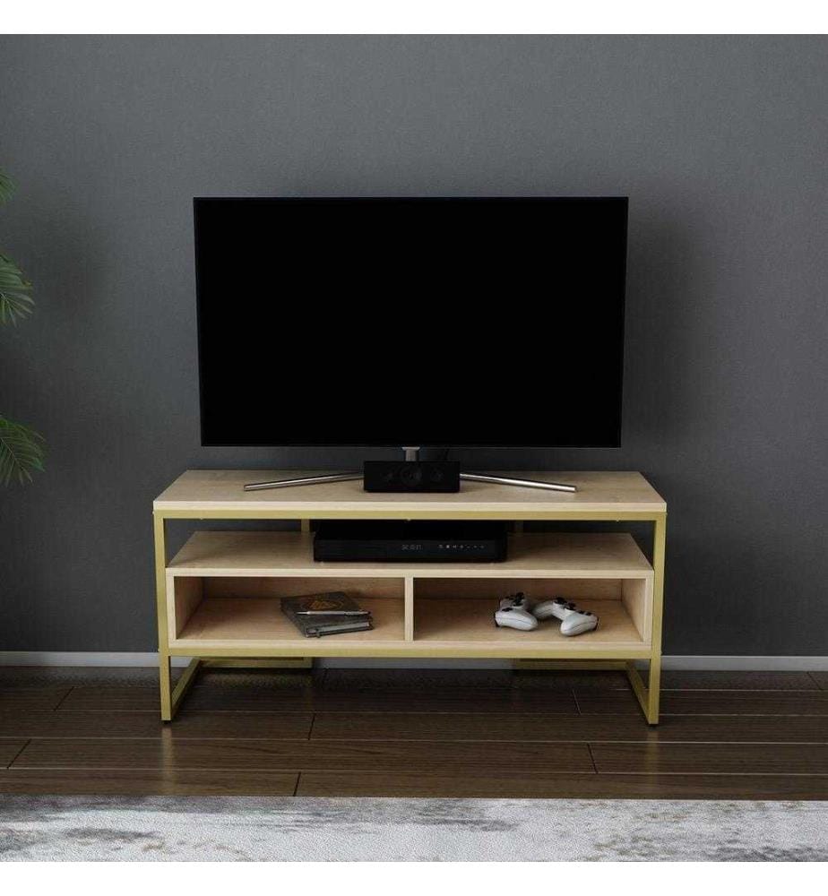 Meuble TV, chêne doré, panneau de particules mélaminé