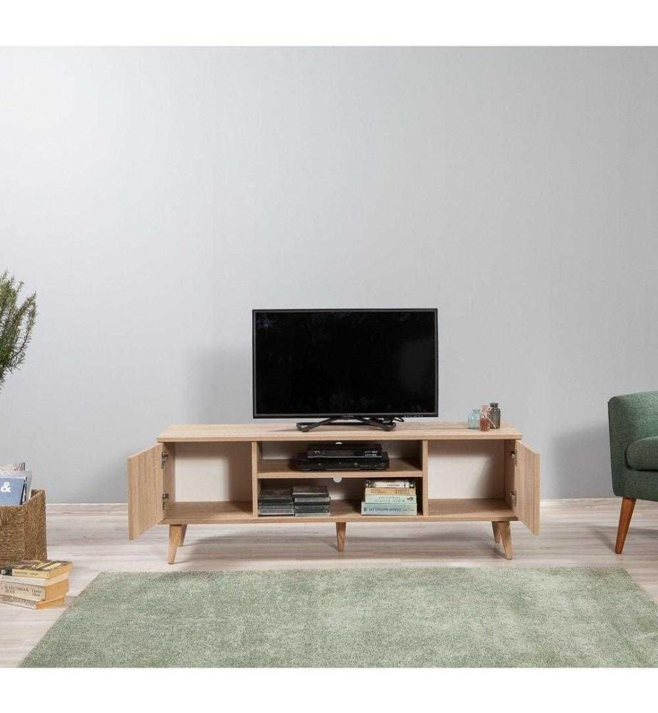 TV-Ständer, Eiche Sonoma, Melaminbeschichtete Spanplatte