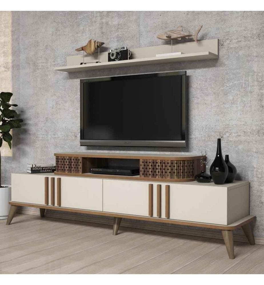 TV-Element, Creme, Melaminbeschichtete Spanplatte