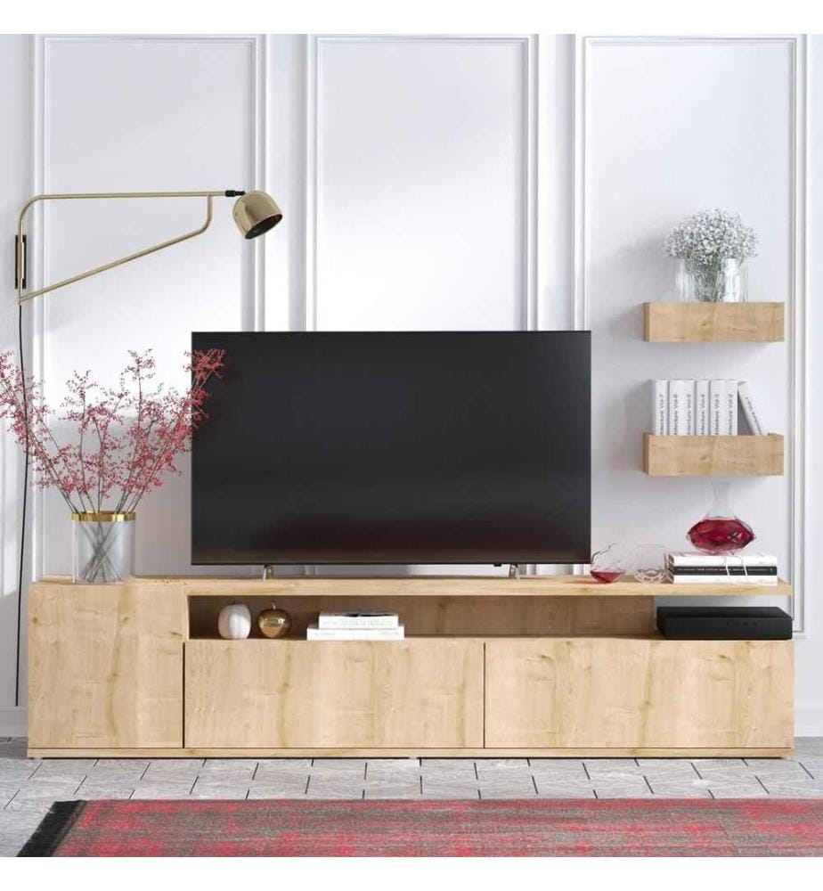 TV-Element, Eiche, Melaminbeschichtete Spanplatte