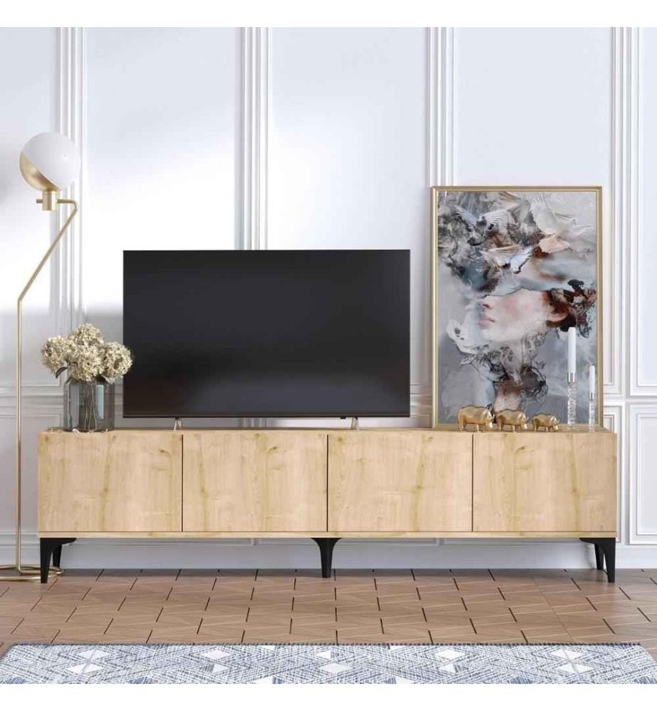 TV-Ständer, Eiche Sapphire, Melaminbeschichtete Spanplatte