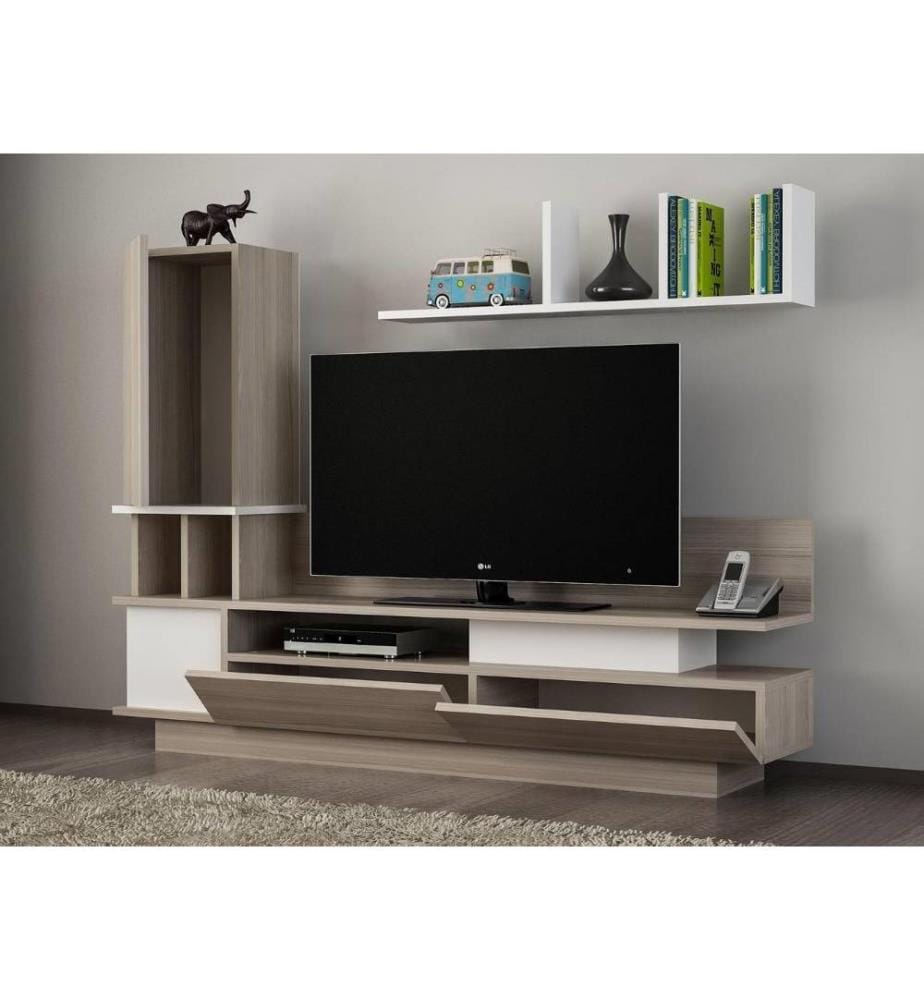 TV-Element, Cordoba weiss, melaminbeschichtete Spanplatte