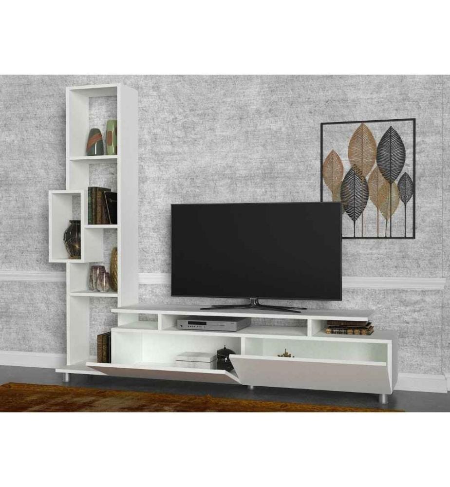 TV-Element, Weiss, Melaminbeschichtete Spanplatte