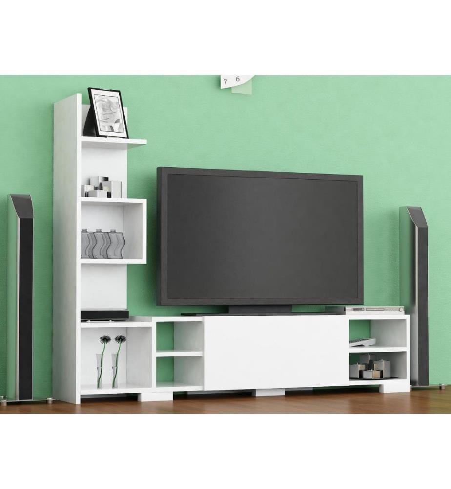 TV-Element, Weiss, Melaminbeschichtete Spanplatte