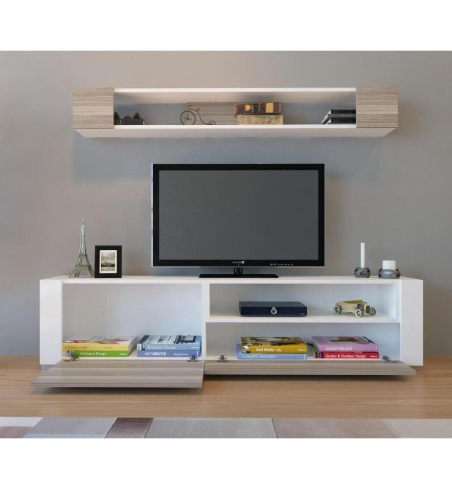TV-Element, Cordoba weiss, melaminbeschichtete Spanplatte