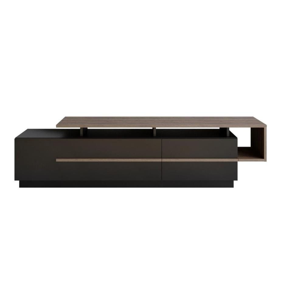 Meuble TV, noyer noir, panneau de particules mélaminé
