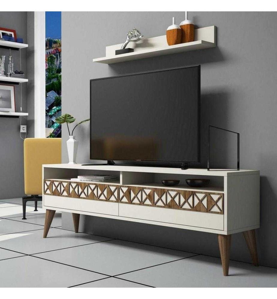 TV-Element, Creme, Melaminbeschichtete Spanplatte