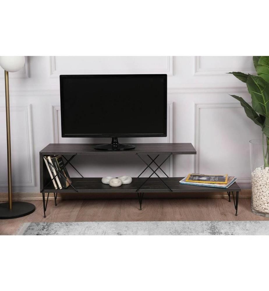 Meuble TV, Dark Brown, panneau de particules mélaminé