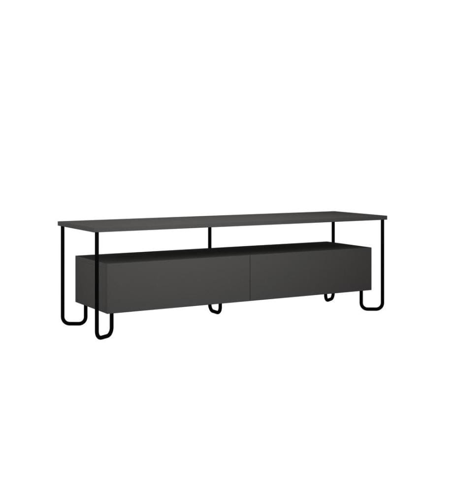 Meuble TV, Anthracite, panneau de particules mélaminé