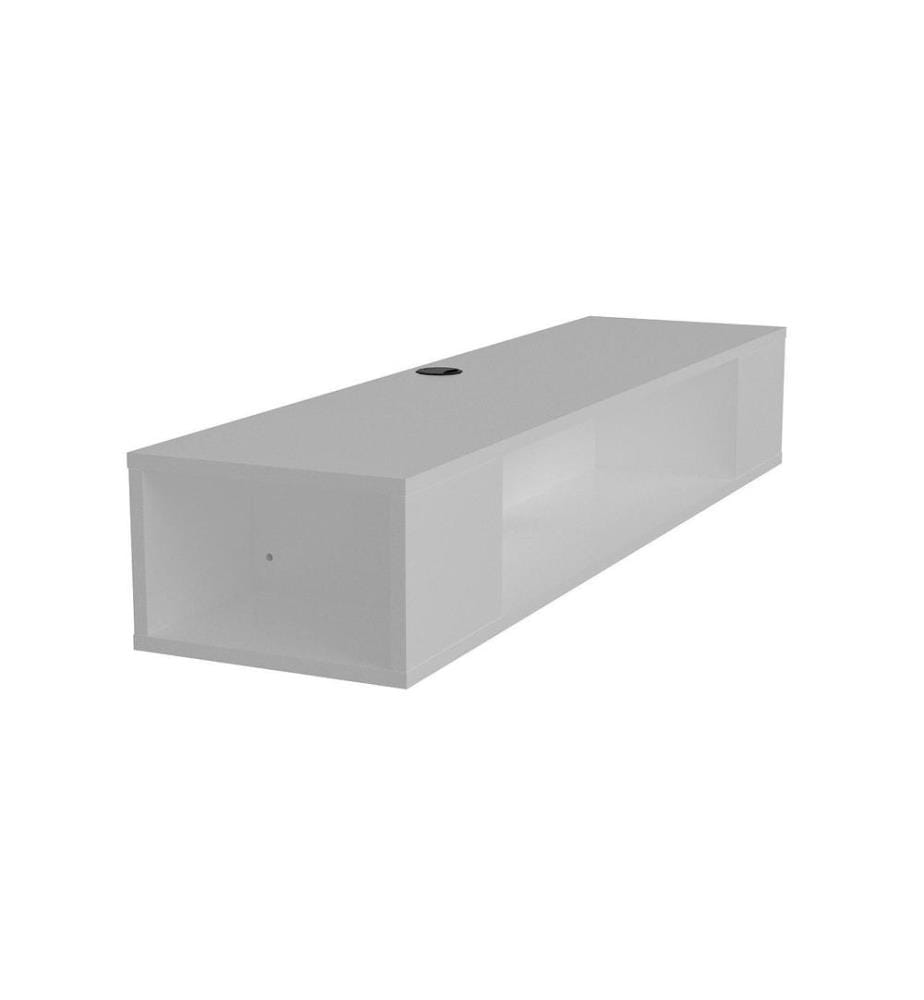 Meuble TV, blanc, panneau de particules mélaminé