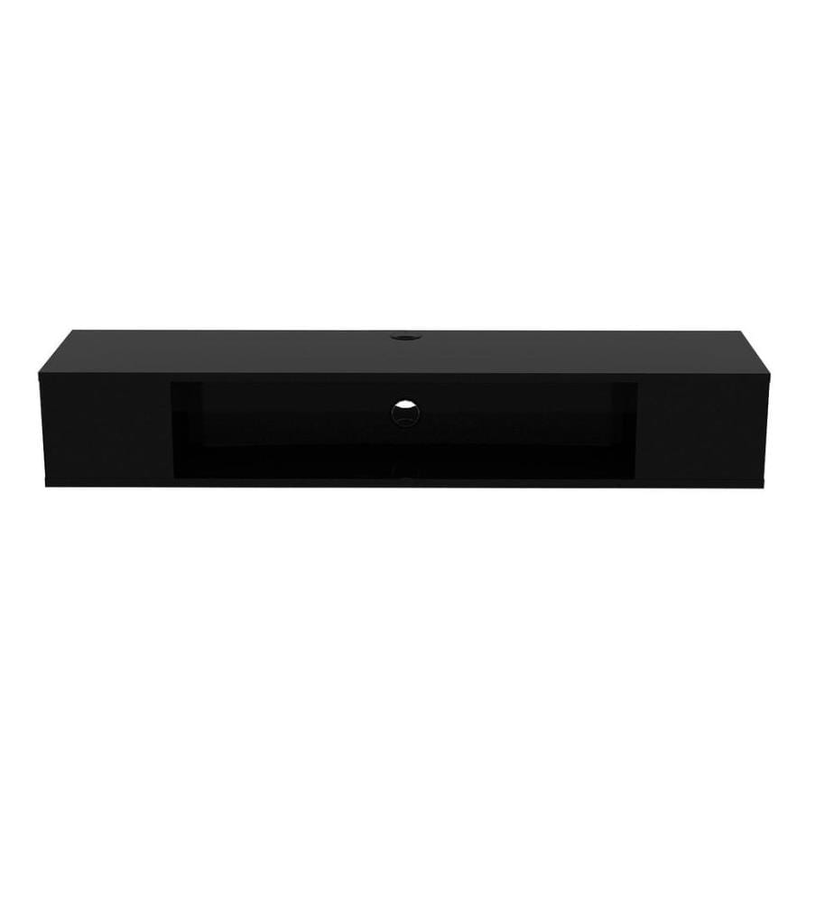 Meuble TV, Noir, panneau de particules mélaminé