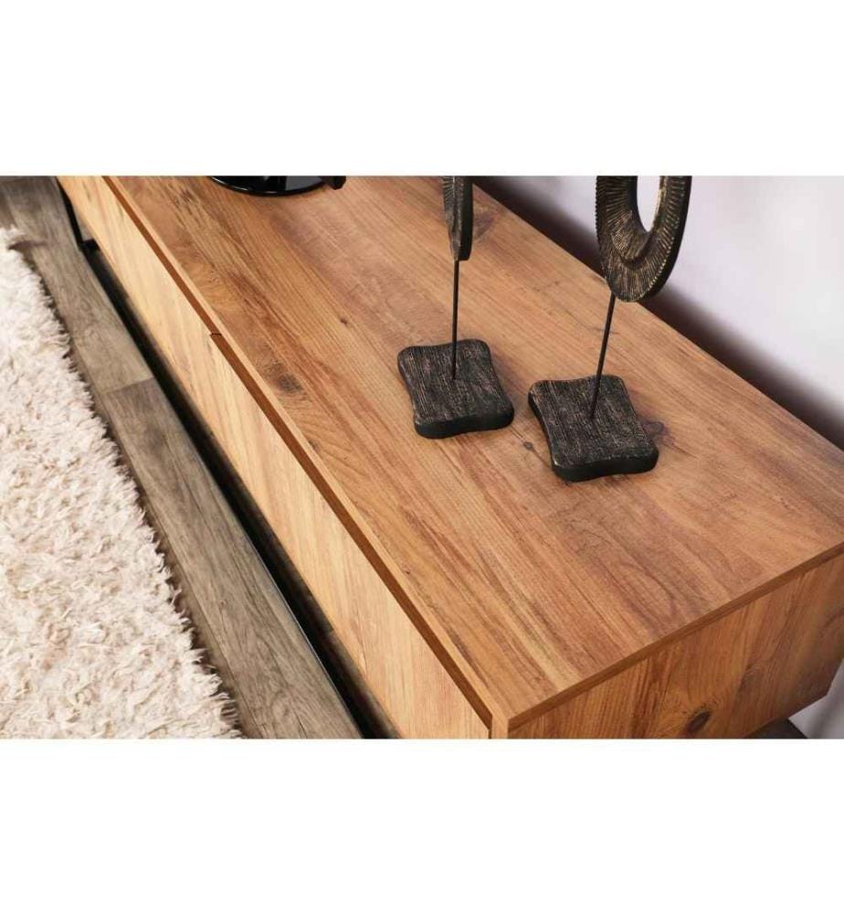 Meuble TV, Noyer Noir, Panneau de particules mélaminé