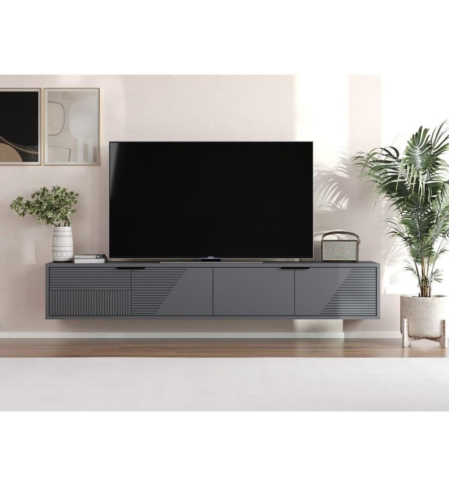 TV-Ständer, anthrazit, 100 % MELAMINBESCHICHTETE SPANPLATTE