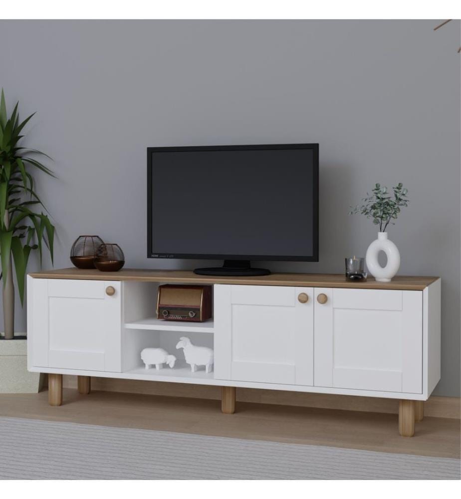 TV-Ständer, Garten-Eiche, 100 % MELAMINBESCHICHTETE SPANPLATTE
