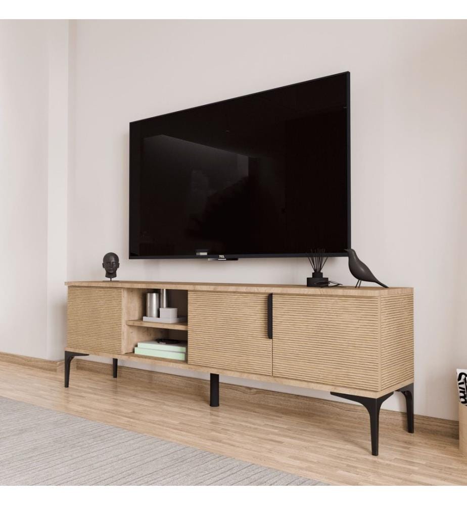 TV-Möbel, Eiche, 100 % MELAMINBESCHICHTETE SPANPLATTE