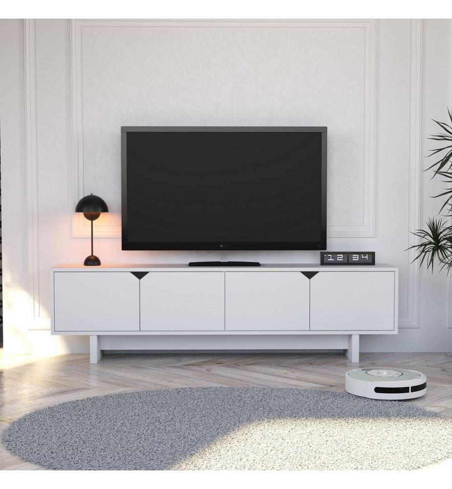 TV-Möbel, Weiss, 100 % MELAMINBESCHICHTETE SPANPLATTE
