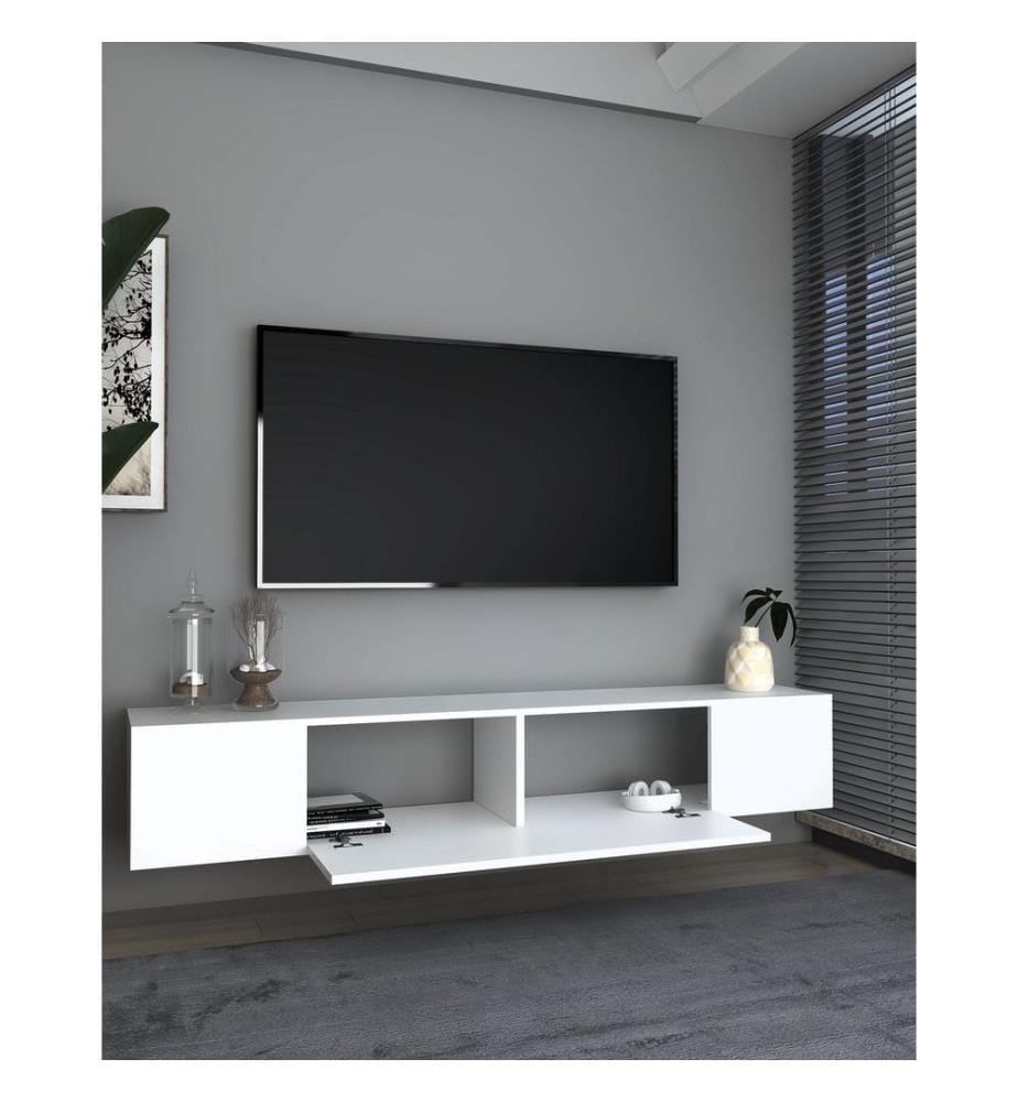 TV-Ständer, Weiss, 100 % MELAMINBESCHICHTETE SPANPLATTE