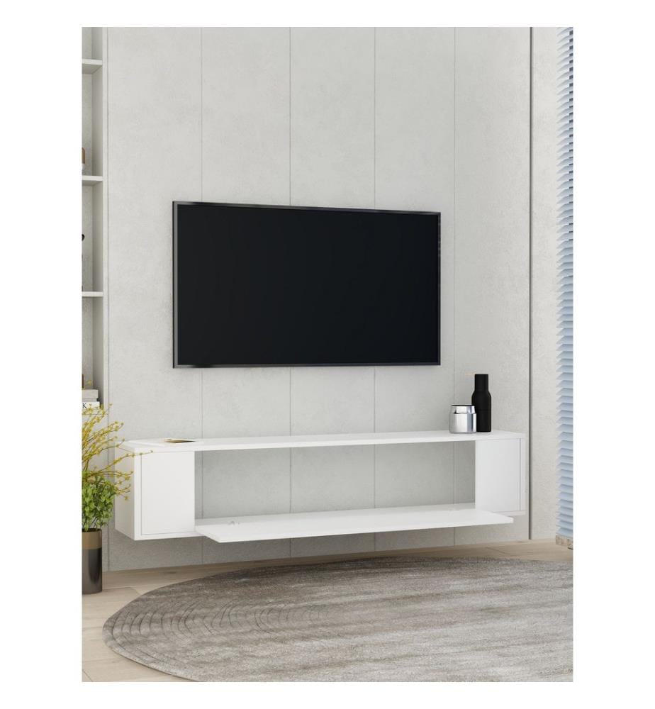 TV-Möbel, Weiss, 100 % MELAMINBESCHICHTETE SPANPLATTE