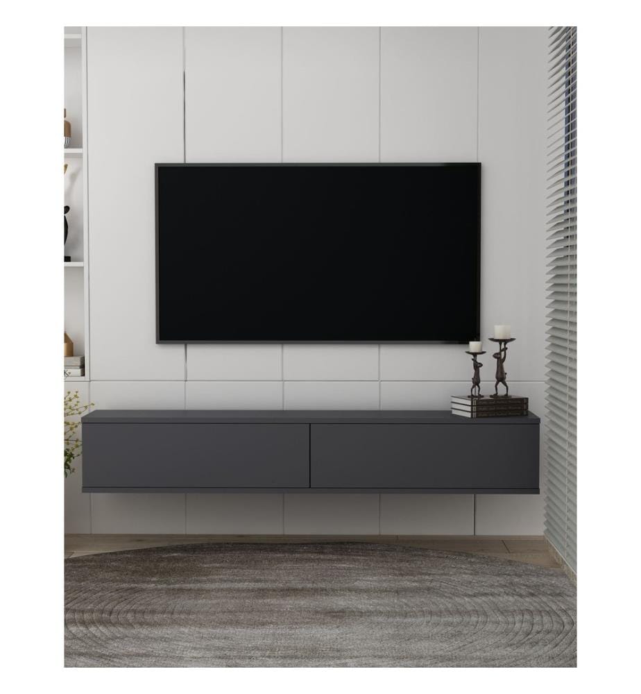 TV-Möbel, Anthrazit, 100 % MELAMINBESCHICHTETE SPANPLATTE
