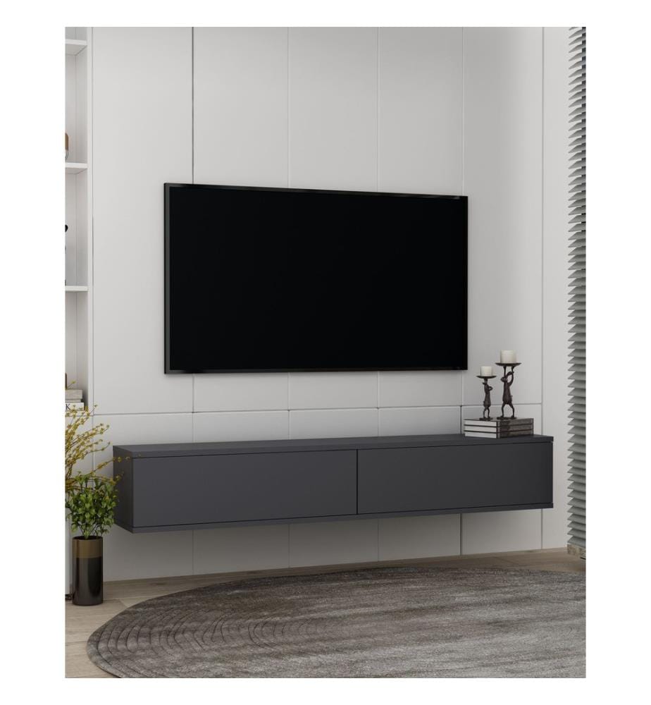 TV-Möbel, Anthrazit, 100 % MELAMINBESCHICHTETE SPANPLATTE