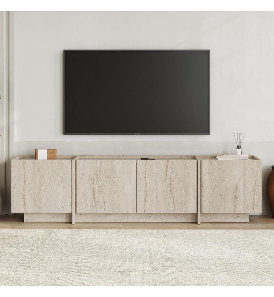 TV-Möbel, Travertin, 100 % MELAMINBESCHICHTETE SPANPLATTE