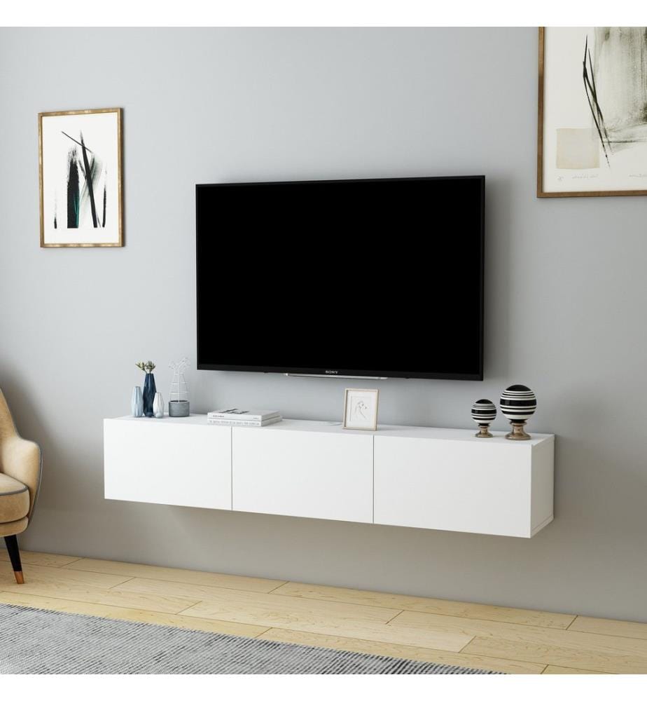 TV-Ständer, weiss, 100 % SPANPLATTE