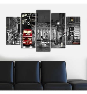 Pittura decorativa in MDF, 5 pezzi, Multicolore, 100% MDF