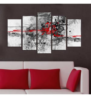 Pittura decorativa in MDF, 5 pezzi, Multicolore, 100% MDF
